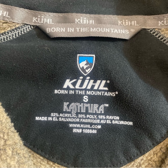 Kuhl Kashmira Fleece Sweater Jacket Men’s Small 1/4 Zip Gray Black Logo - Picture 3 of 14